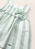 Vestito con copri pannolino neonata Mayoral Newborn verde righe