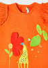 Vestito Play neonata Mayoral arancio giraffa