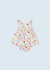 Vestito stampato con copri pannolino cotone neonata multicolor
