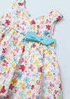 Vestito stampato con copri pannolino cotone neonata multicolor