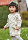 Vestito tricot con print animal neonata Mayoral