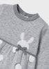 Vestito tricot neonata Mayoral grigio pois